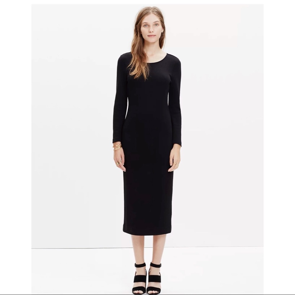 Madewell Skyscraper Long Sleeve Midi Dress